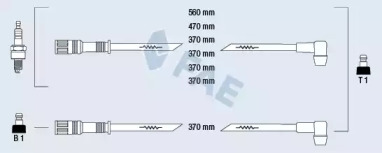 Комплект проводов зажигания FAE 86010