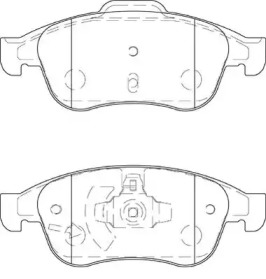 Комплект тормозных колодок NECTO FD7391A