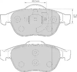 Комплект тормозных колодок NECTO FD6989A