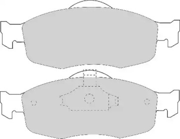 Комплект тормозных колодок NECTO FD6486N