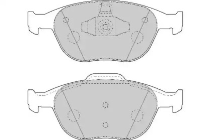 Комплект тормозных колодок NECTO FD7034N