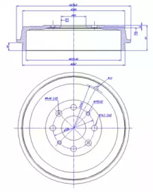 Тормозный барабан CAR 433.210