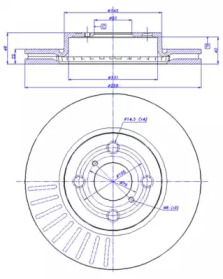 Тормозной диск CAR 142.1438
