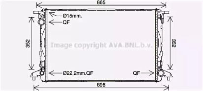 Радиатор, охлаждение двигателя AVA QUALITY COOLING AI2412