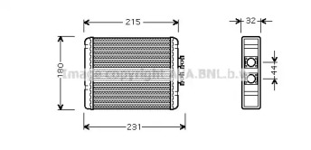 Теплообменник, отопление салона AVA QUALITY COOLING AI6198