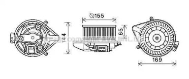 Электродвигатель, вентиляция салона AVA QUALITY COOLING AI8371