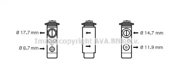 Клапан AVA QUALITY COOLING AL1024