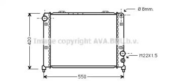 Радиатор, охлаждение двигателя AVA QUALITY COOLING AL2035