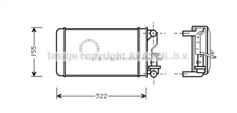 Теплообменник, отопление салона AVA QUALITY COOLING AL6032