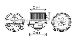 Электродвигатель, вентиляция салона AVA QUALITY COOLING AL8136