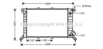 Радиатор, охлаждение двигателя AVA QUALITY COOLING AU2151