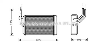 Теплообменник, отопление салона AVA QUALITY COOLING AU6105