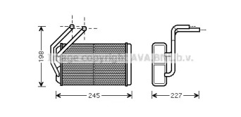 Теплообменник, отопление салона AVA QUALITY COOLING AU6176