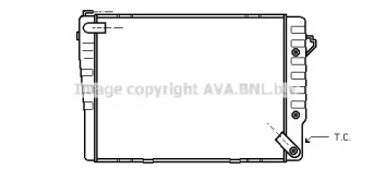 Радиатор, охлаждение двигателя AVA QUALITY COOLING BW2038