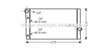 Радиатор, охлаждение двигателя AVA QUALITY COOLING BW2410