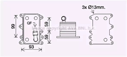 Масляный радиатор, автоматическая коробка передач AVA QUALITY COOLING BW3560