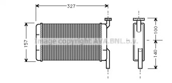 Теплообменник, отопление салона AVA QUALITY COOLING BW6001