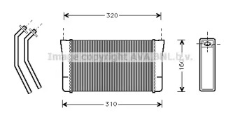 Теплообменник, отопление салона AVA QUALITY COOLING BW6080