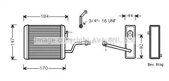 Теплообменник, отопление салона AVA QUALITY COOLING BW6258