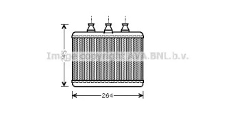 Теплообменник, отопление салона AVA QUALITY COOLING BW6271