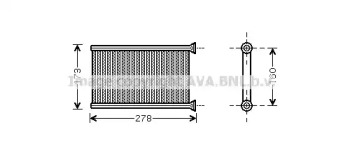 Теплообменник, отопление салона AVA QUALITY COOLING BW6342