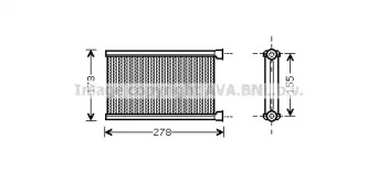 Теплообменник, отопление салона AVA QUALITY COOLING BW6344