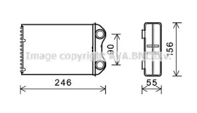 Теплообменник, отопление салона AVA QUALITY COOLING BW6426