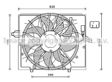 Вентилятор, охлаждение двигателя AVA QUALITY COOLING BW7537