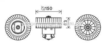 Электродвигатель, вентиляция салона AVA QUALITY COOLING BW8488