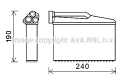 Теплообменник, отопление салона AVA QUALITY COOLING BWA6541