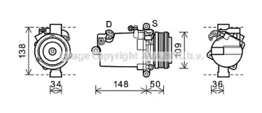 Компрессор AVA QUALITY COOLING BWAK408