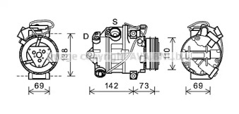 Компрессор AVA QUALITY COOLING BWAK452