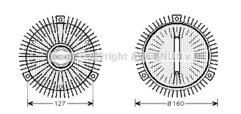 Сцепление, вентилятор радиатора AVA QUALITY COOLING BWC391