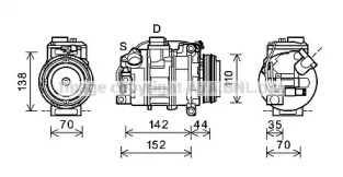 Компрессор, кондиционер AVA QUALITY COOLING BWK423