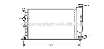 Радиатор, охлаждение двигателя AVA QUALITY COOLING CN2104