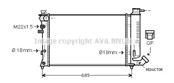 Радиатор, охлаждение двигателя AVA QUALITY COOLING CN2109