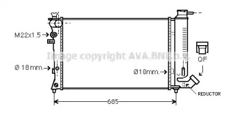 Радиатор, охлаждение двигателя AVA QUALITY COOLING CN2113