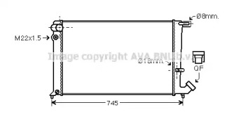 Радиатор, охлаждение двигателя AVA QUALITY COOLING CN2142