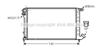 Радиатор, охлаждение двигателя AVA QUALITY COOLING CN2145