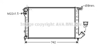 Радиатор, охлаждение двигателя AVA QUALITY COOLING CN2159