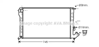 Радиатор, охлаждение двигателя AVA QUALITY COOLING CN2194