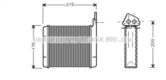 Теплообменник, отопление салона AVA QUALITY COOLING CN6025