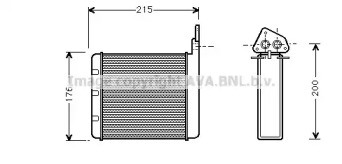 Теплообменник, отопление салона AVA QUALITY COOLING CN6052