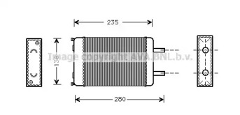 Теплообменник, отопление салона AVA QUALITY COOLING CN6053