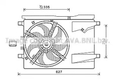 Вентилятор, охлаждение двигателя AVA QUALITY COOLING CN7549