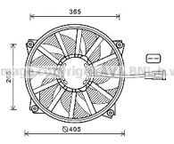 Вентилятор, охлаждение двигателя AVA QUALITY COOLING CN7552