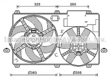 Вентилятор, охлаждение двигателя AVA QUALITY COOLING CN7554