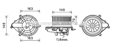 Электродвигатель, вентиляция салона AVA QUALITY COOLING CN8301