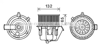 Электродвигатель, вентиляция салона AVA QUALITY COOLING CN8302