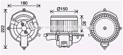 Электродвигатель, вентиляция салона AVA QUALITY COOLING CN8310